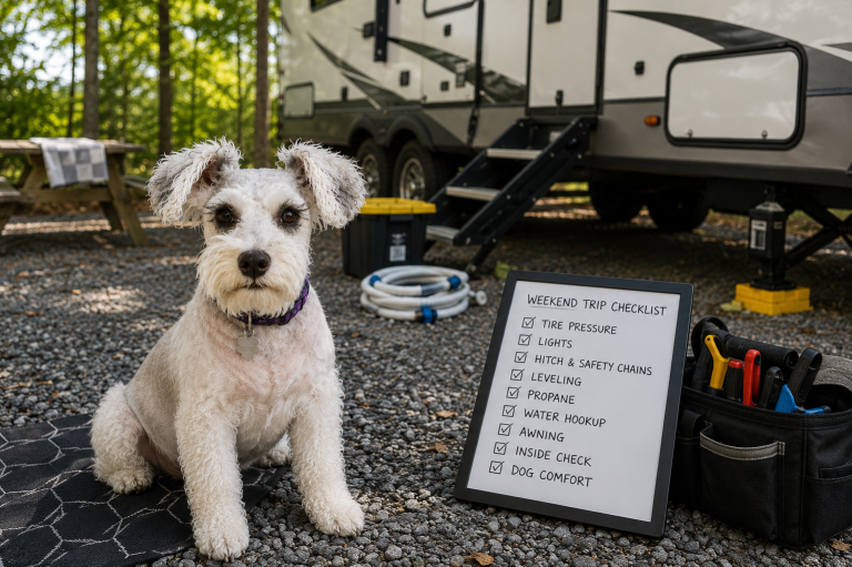 Schnauzer with travel trailer list