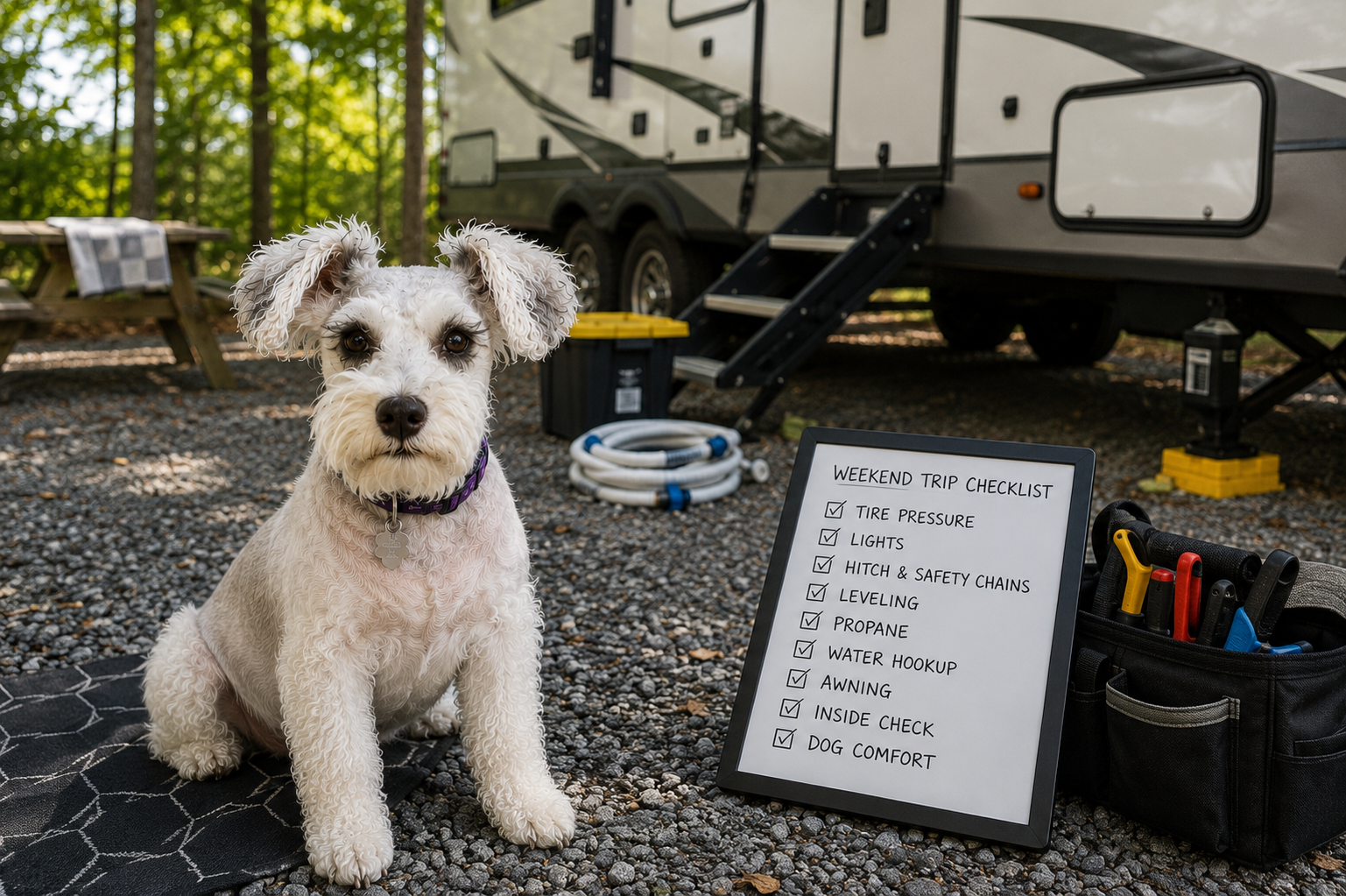Schnauzer with travel trailer list
